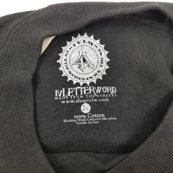 Jeri Lee VS IV Letter Word Graphic Shirt Black - Picture 5 of 5